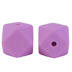 Средняя Орхидея Восьмиугольные бусины из пищевого силикона, средне орхидеи, 17 мм