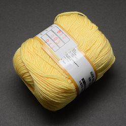 Золотистый Детская Пряжа, с хлопком, шелк и кашемир, золотые, 1 мм, о 50 г / рулон, 6 рулонов / коробке