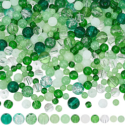 (52) Непрозрачная лаванда 540 шт 12 стили прозрачные стеклянные бусины, круглые, разноцветные, 4~8.5 мм, отверстие : 0.7~1.6 мм