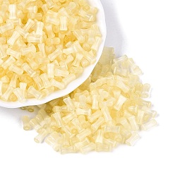 Шампанско-Желтый Стеклянные бусины в стиле верстака класса А FGB, бамбук совместное, имитация шарики глаза кота, шампанское желтый, 7.5x3.5~4 мм, отверстие : 1.2~1.5 мм, Около 3000 шт / фунт