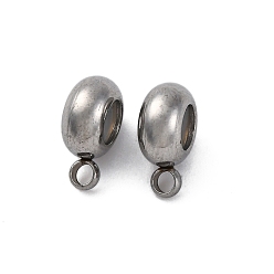 Нержавеющая Сталь Цвет 201 дуги из нержавеющей стали, с силиконовым уплотнительным кольцом, плоско-круглые, цвет нержавеющей стали, 11x8x4 мм, отверстие : 2/2.5 мм