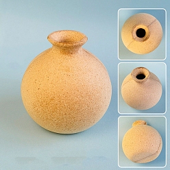 Sandy Brown DIY Wood Vase for Mosaic Tiles Crafts Making, for Kids, Sandy Brown, 90x90mm