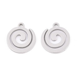 Нержавеющая Сталь Цвет 304 прелести нержавеющей стали, вихревые, цвет нержавеющей стали, 10.5x10x1 мм, отверстие : 1 мм