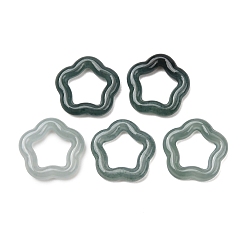 Бирманский Нефрит Кольца из натурального бирманского жадеита, звезда, 13.5x14x3 мм, внутренний диаметр: 7.5x8 мм