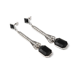 Реактивный Самолет Прямоугольные серьги-гвоздики со стразами, длинные серьги из старинного серебряного сплава для женщин, струя, 80 мм, штифты : 0.8 мм