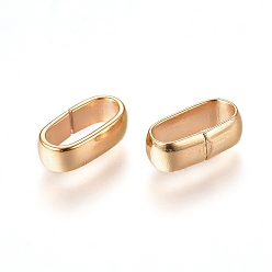 Золотой 201 Быстроразъемные соединения из нержавеющей стали, связывающий кольца, закрыты, но распаян, овальные, золотые, 10.4x5.6x3.2 мм, внутренний диаметр: 8.4x3.6 мм