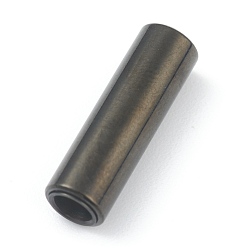 Черный 304 Магнитные застежки из нержавеющей стали с приклеиваемыми концами, ионное покрытие (IP), колонка, электрофорез черный, 16x5 мм, отверстие : 2.5 мм