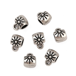 Thailand Sterling Silver Plated Поручни из сплава, без кадмия и без свинца, Таиланд, стерлинговое серебро, покрытие, 10x7x7.5 мм, отверстие : 1.8 мм, внутренний диаметр: 4.5 мм