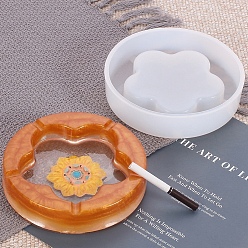 Цветок Формы для пепельницы из пищевого силикона, формы для литья смолы, для уф-смолы, изготовление изделий из эпоксидной смолы, цветок, 153x34 мм