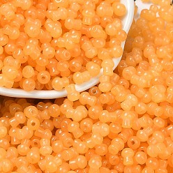 Темно-Оранжевый Стеклянные бусины прозрачных цветов, гриб, темно-оранжевый, 5.5x4.5 мм, отверстие : 1 мм, 4150 шт / фунт