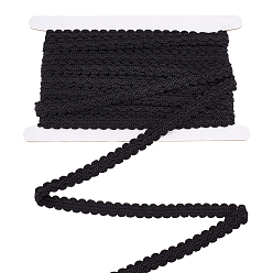 Черный 10 ленты из полиэстера в ярдах, для аксессуаров для одежды, чёрные, 5/8 дюйм (15 мм)