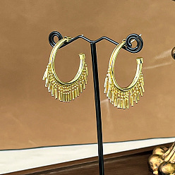 Золотой Серьги-гвоздики из сплава в форме буквы С, золотые, 45~50 мм