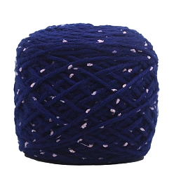 Индиго Полиэфирная пряжа, твидовая пряжа, для вязания крючком принадлежности, индиговые, 6 мм, около 240.59 ярдов (220 м) / моток