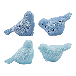 (52) Непрозрачная лаванда 2 пары 2 цвета фарфоровые украшения в виде птиц, аксессуары для микроландшафта, притворяясь опорными украшениями, разноцветные, 87x46x54 мм, 1 пара / цвет