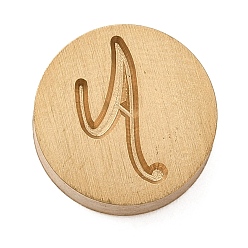 Letter A Золотистые латунные штампы с буквами, с черными деревянными ручками, для самодельных восковых печатей, буква a, 79.5x12x12 мм