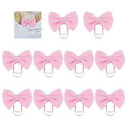 Pink 10шт. железные скрепки, С неткаными тканями bowknot, розовые, 85 мм