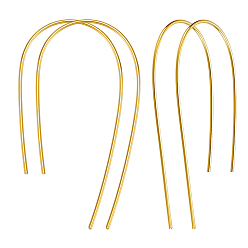 Золотой 2 пары сережек из стерлингового серебра, золотые, 39x21x0.9 мм