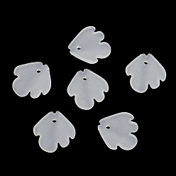 Белый Подвески матовым акриловым, лепестковые прелести, белые, 15x14.5x4 мм, отверстие : 1.5 мм, Около 1562 шт / 500 г