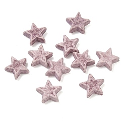 Cardo Cuentas de porcelana vintage hechas a mano, fantasía antigua porcelana esmaltada, estrella, cardo, 11x12x4.5 mm, agujero: 1.5 mm
