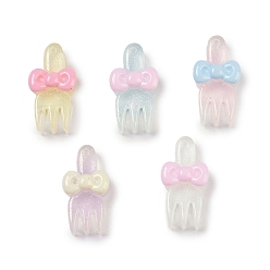 Посуда Кабошоны из смолы, с блеском порошок, разнообразные, посуда, 14.5x7.5x5.5 мм