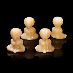 Топаз Нефрит Украшение дисплея скульптуры из нефрита из натурального топаза, для домашнего офисного стола, иностранец, 42 мм