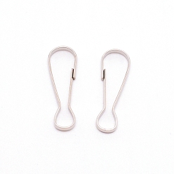 Нержавеющая Сталь Цвет Застежка-брелок из нержавеющей стали, цвет нержавеющей стали, 28x9x2.3 мм