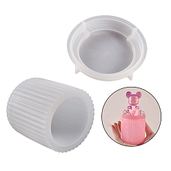 Белый Колонка diy силиконовые формы для хранения медведя, формы для литья смолы, для уф-смолы, изготовление ювелирных изделий из эпоксидной смолы, белые, 80x77 мм, внутренний диаметр: 58 мм