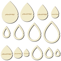 Teardrop 14шт 14 стиль деревянные обручи кольца макраме для самостоятельного изготовления поделок, домашний настенный венок, слеза, 79~230x59~170x3 мм, 1 шт / стиль