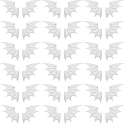 Белый 40 шт 2 стиль демон крыло искусственная кожа украшения аксессуары, для одежды своими руками, шляпа, пакет, белые, 79x43x3 мм, 20 шт / стиль