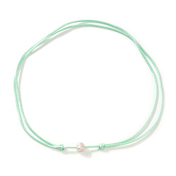 Аквамарин Подвеска в виде белого картофеля из искусственного жемчуга, регулируемый шнурок для ожерелья для женщин., аквамарин, 33.07 дюйм (84 см)