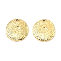 Настоящее золото 18K 304 Настройки кабошон из нержавеющей стали кулон, плоско-круглые, реальный 18 k позолоченный, лоток : 4 мм, 19.5x18.5x2 мм, отверстие : 1.5 мм