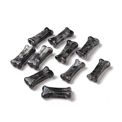 Larvikite Скульптуры в форме кости собаки из натурального ларвикита, Энергетический камень рейки для любителей собак, украшение домашнего дисплея, 10~11.5x23~25x5~7 мм