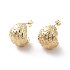 Золотой Вакуумное покрытие pvd 304 круглые серьги-гвоздики из нержавеющей стали, серьги-кольца, золотые, 19x18 мм