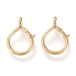 Золотой Латунные брелки, долговечный, слеза, золотые, 25.5x17.5x2 мм, отверстие : 4 мм