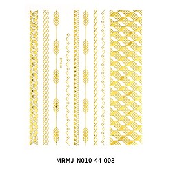 Others 3D Goldenrod Nail Water Decals, Self-Adhesive, Nail Design Manicure Tips Nail Decoration for Women Girls Kids, Geometric Pattern, 90x77mm