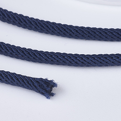 Marine Blue Nylon Threads, Milan Cords/Twisted Cords, Marine Blue, 3mm, about 21.87 yards(20m)/roll