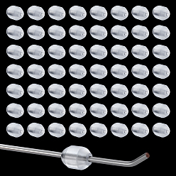 Прозрачный 100шт. ПВХ-бусины, овальные, прозрачные, 16.5x12.5 мм, отверстие : 4 мм