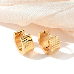 Золотой 304 серьги-кольца из нержавеющей стали с эффектом полировки, ионное покрытие (ip), золотые, 13.5x6 мм