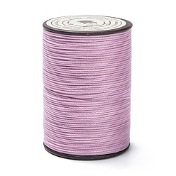 Лиловый Круглая вощеная нить из полиэстера, микро шнур макраме, витой шнур, для шитья кожи, сирень, 0.55 мм, около 131.23 ярдов (120 м) / рулон