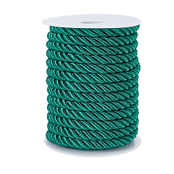 Темно-Зеленый 10м 3-слойный полиэфирный витой шнур, Миланский шнур для украшения дома, обивка, занавес, темно-зеленый, 8 мм, около 10 м / набор