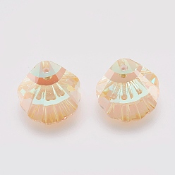 Солнце K 9 подвески из стеклянного горного хрусталя, имитация австрийский хрусталь, граненые, оболочка, солнце, 28x28x11 мм, отверстие : 1.6 мм