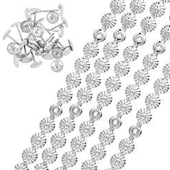 Платина 5Декоративная лента для цветов на сумках, с помощью железных обивочных гвоздей, для аксессуаров для дивана, платина, 1000x11x3 мм, Винт: 16x11 мм