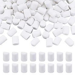 White 120Pcs Resin Marshmallow Figurine, Micro Landscape Dollhouse Accessories, Pretending Prop Decorations, White, 14.5~15.5x10.5~11mm