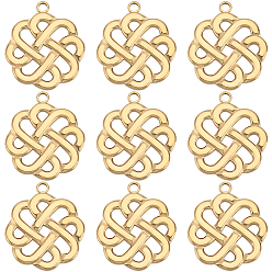 Настоящее золото 18K 10 шт. ионное покрытие (ip) 201 подвески из нержавеющей стали, , реальный 18 k позолоченный, 29x25x2.5 мм, отверстие : 2.5 мм