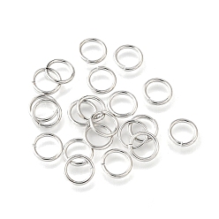 Платина Латунные кольца прыжок открыт, долговечный, без кадмия и без свинца, стойки покрытие, платина, 8x1 мм, внутренний диаметр: 6 мм