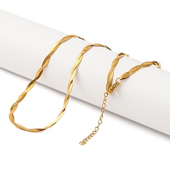 Золотой Ионное покрытие (ip) 304 ожерелья из нержавеющей стали в виде змей, золотые, 18.11 дюйм (46 см)