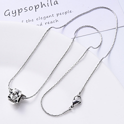 Stainless Steel Color 304 Stainless Steel Coreana Chain Necklace, with Lobster Claw Clasp, Stainless Steel Color, 19.68 inch(50cm)x0.9mm
