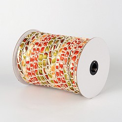 Bisque Cloth Cord, with Polyester, Bisque, 12x4mm, about 50yards/roll(150 feet/roll)