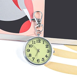 Серебро Светящиеся кварцевые металлические часы, кулон, украшение, серебряные, 1x3.3 см