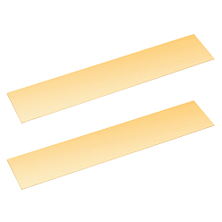 Golden Brass Panel, For Mechanical Cutting, Precision Machining, Mould Making, Rectangle, Golden, 30x6x0.05cm